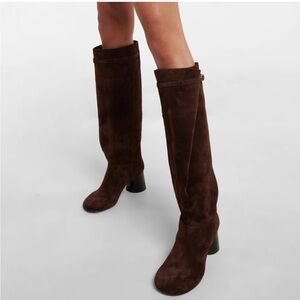 Khaite Admiral suede long boots